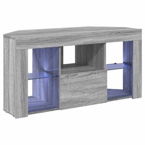 vidaXL Meuble TV LED d'Angle 100 x 40 x 50 cm Gris Sonoma