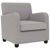 vidaXL Fauteuil Gris clair Fausse laine d'agneau
