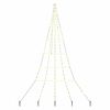 vidaXL Arbre de No&euml;l LED avec piquets au sol Blanc chaud 306 cm m&eacute;tal