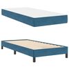 vidaXL Lit &agrave; ressorts avec matelas Bleu fonc&eacute; 80 x 210 cm tissu
