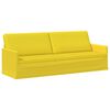 vidaXL Canap&eacute; 3 places Jaune clair 220 x 81 x 82 cm Tissu