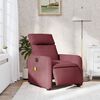 vidaXL Fauteuil de massage inclinable électrique Rouge bordeaux Tissu