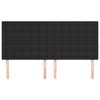 vidaXL T&ecirc;te de lit Noir 180x5x118/128 cm Similicuir
