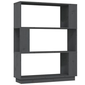 vidaXL Biblioth&egrave;que/S&eacute;parateur de pi&egrave;ce Gris 80x25x101 cm Pin massif