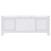 vidaXL Cache-Radiateur 2 pcs Blanc 205 x 20,5 x 81,5 cm
