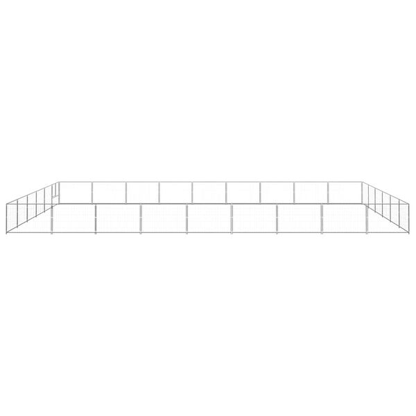 vidaXL Chenil Argent&eacute; 54 m&sup2; Acier