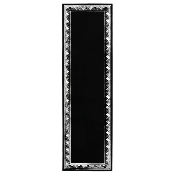 vidaXL Tapis BCF Noir avec motif 60x200 cm