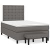 vidaXL Sommier &agrave; lattes de lit avec matelas gris 120x190 cm similicuir