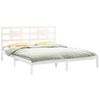 vidaXL Cadre de lit sans matelas blanc 180x200 cm bois massif
