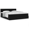 VidaXL Cadre de lit ottoman avec matelas noir 160x200 cm velours