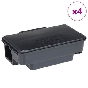 vidaXL Pi&egrave;ges &agrave; souris 4 pcs noir 22x12,5x7,5 cm