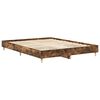vidaXL Cadre de lit sans matelas ch&ecirc;ne fum&eacute; 140x200 cm bois ing&eacute;nierie