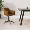 vidaXL Chaise pivotante de salle &agrave; manger Marron Velours