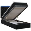 vidaXL Lit coffre avec matelas et LED Noir 90 x 200 cm Velours