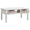 vidaXL Table basse Blanc 99,5x60x48 cm Bois