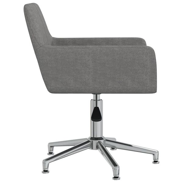 vidaXL Chaise pivotante de bureau Gris clair Tissu