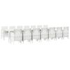 vidaXL Ensemble de salle &agrave; manger de jardin avec coussins 15 pc Blanc