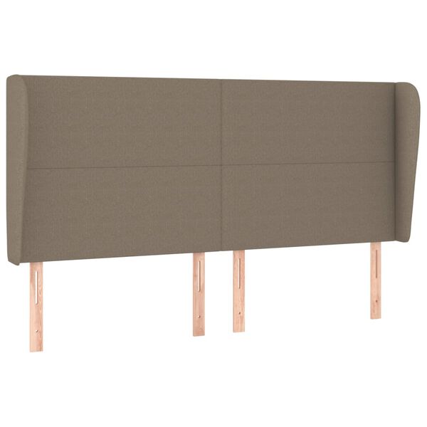 vidaXL T&ecirc;te de lit avec oreilles Taupe 163x23x118/128 cm Tissu
