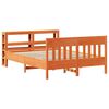 vidaXL Cadre de lit sans matelas cire marron 150x200cm bois pin massif