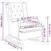 vidaXL Fauteuil avec pieds &agrave; bascule et tabouret Gris fonc&eacute; Tissu
