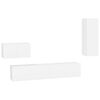 vidaXL Ensemble de meubles TV 4 pcs Blanc Bois d'ingénierie