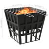 vidaXL Foyer et barbecue 2 en 1 34x34x48 cm Acier