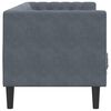 vidaXL Canap&eacute; Chesterfield avec traversins 3 places gris fonc&eacute; velours