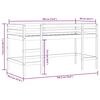 vidaXL Lit mezzanine enfants avec rideaux sans matelas 90x190 cm