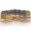 vidaXL Salon de jardin 8 pcs avec coussin Bois d'acacia solide
