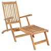 vidaXL Chaise de Deck Pliable Naturel Bois de teck massif
