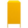 vidaXL Buffet jaune moutarde 135x39x73,5 cm acier laminé à froid