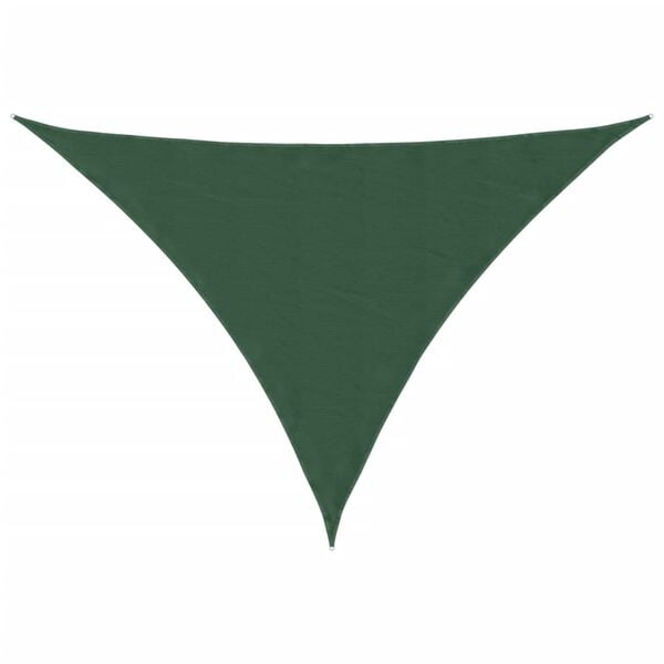 vidaXL Voile parasol tissu oxford triangulaire 3x4x4 m vert fonc&eacute;