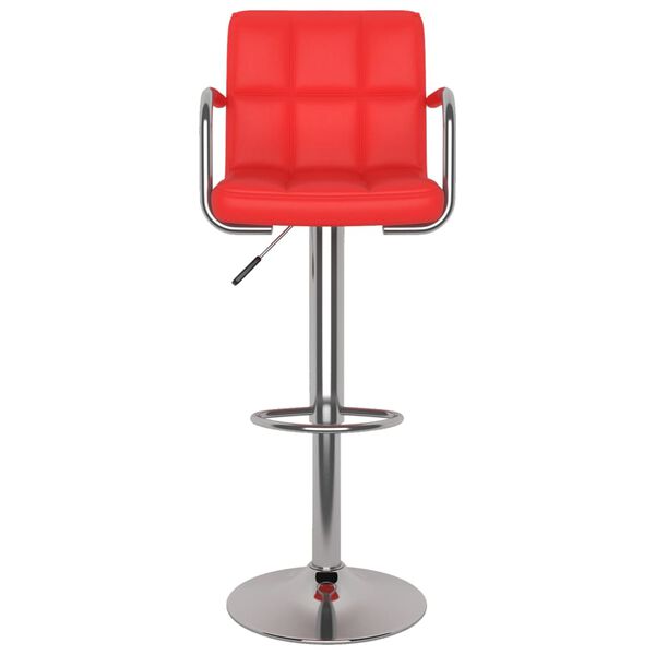 vidaXL Tabourets de bar lot de 2 rouge similicuir