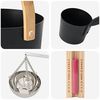 vidaXL Ensemble d'accessoires de sauna 5 pcs Noir