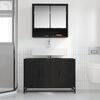 vidaXL Ensemble de mobilier de salle de bain 2 pcs Ch&ecirc;ne noir