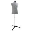 vidaXL Forme de robe ajustable homme Gris 37.5-45.5 pouces tissu