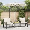 vidaXL Parasol de jardin avec mât en acier blanc 223x223x213 cm