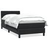 vidaXL Sommier à lattes de lit avec matelas noir 80x220 cm velours