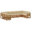 vidaXL Ensemble de canap&eacute;s d'ext&eacute;rieur 7 pc Naturel