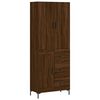 vidaXL Buffet haut Ch&ecirc;ne marron 69,5x34x180 cm Bois d'ing&eacute;nierie