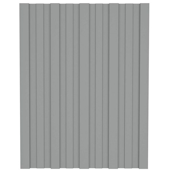 vidaXL Panneau de toiture 36 pcs Gris 60 x 45 cm Acier galvanis&eacute;