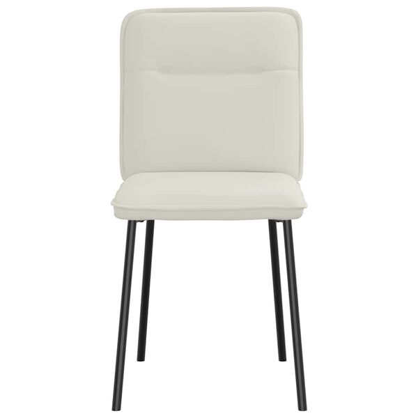 vidaXL Chaises à manger lot de 6 crème velours