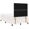 vidaXL Lit &agrave; ressorts avec t&ecirc;te de lit Cr&egrave;me et Blanc 120 x 190 cm