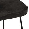 vidaXL Tabourets de bar lot de 2 noir 46x38x52 cm bois manguier massif