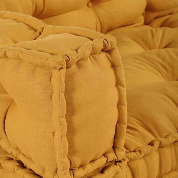 vidaXL Coussin de canapé sur palette Jaune tissu