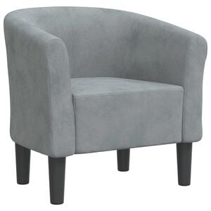 vidaXL Chaise cabriolet gris fonc&eacute; velours