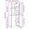 vidaXL Haut Armoire Bois Ancien 69,5 x 34 x 180 cm Bois d'ing&eacute;nierie