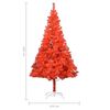 vidaXL Arbre de No&euml;l artificiel pr&eacute;-&eacute;clair&eacute; et boules rouge 240 cm PVC
