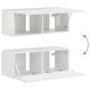 vidaXL Ensemble meuble TV 4 pcs Blanc brillant Bois d'ing&eacute;nierie