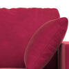 vidaXL Canap&eacute; 2 pcs Bordeaux 138 x 78 x 80 cm Velours